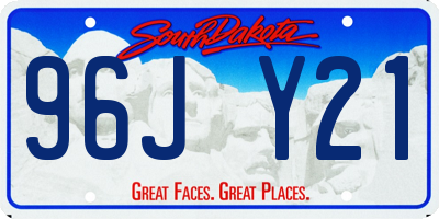 SD license plate 96JY21
