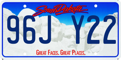SD license plate 96JY22