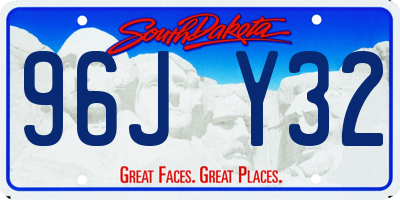 SD license plate 96JY32