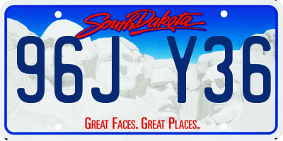 SD license plate 96JY36