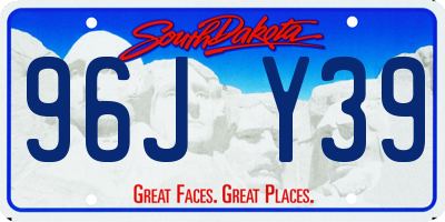 SD license plate 96JY39