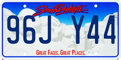 SD license plate 96JY44