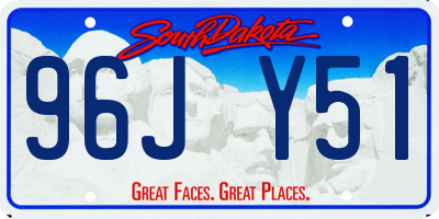 SD license plate 96JY51