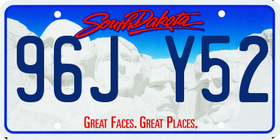 SD license plate 96JY52
