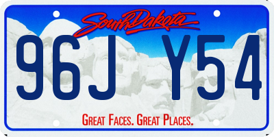 SD license plate 96JY54