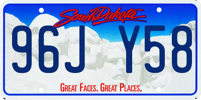 SD license plate 96JY58
