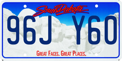 SD license plate 96JY60