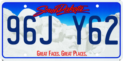 SD license plate 96JY62