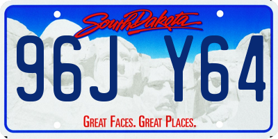 SD license plate 96JY64