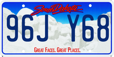 SD license plate 96JY68