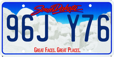 SD license plate 96JY76