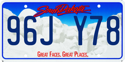 SD license plate 96JY78