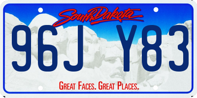SD license plate 96JY83