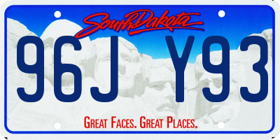 SD license plate 96JY93