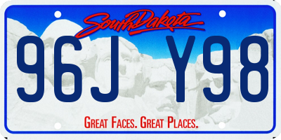 SD license plate 96JY98