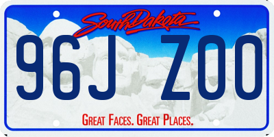 SD license plate 96JZ00
