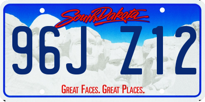 SD license plate 96JZ12