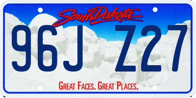 SD license plate 96JZ27