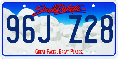 SD license plate 96JZ28