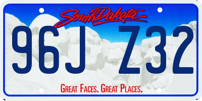 SD license plate 96JZ32
