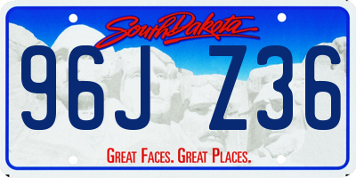 SD license plate 96JZ36