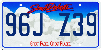 SD license plate 96JZ39
