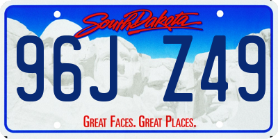SD license plate 96JZ49