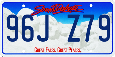 SD license plate 96JZ79