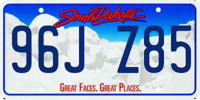 SD license plate 96JZ85