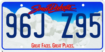 SD license plate 96JZ95