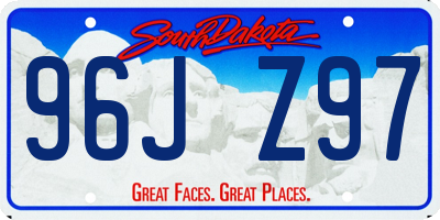 SD license plate 96JZ97