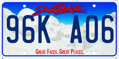 SD license plate 96KA06