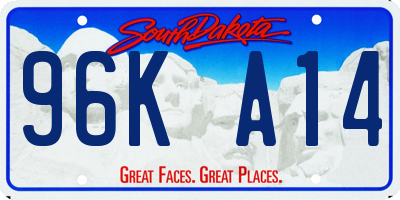 SD license plate 96KA14