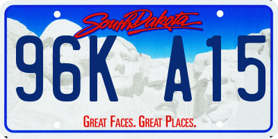 SD license plate 96KA15