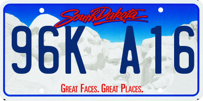 SD license plate 96KA16
