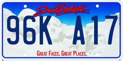 SD license plate 96KA17