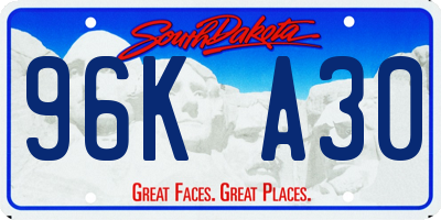 SD license plate 96KA30