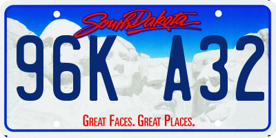 SD license plate 96KA32