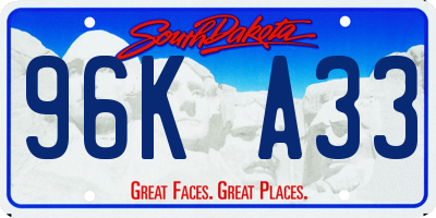 SD license plate 96KA33