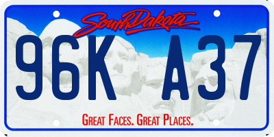 SD license plate 96KA37