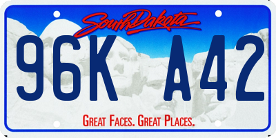 SD license plate 96KA42