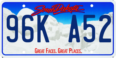 SD license plate 96KA52