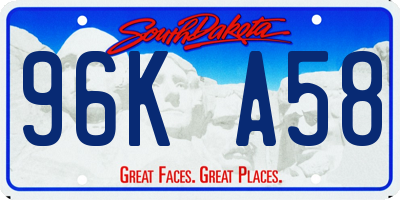 SD license plate 96KA58