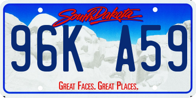 SD license plate 96KA59