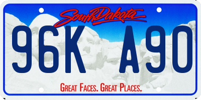 SD license plate 96KA90