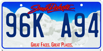 SD license plate 96KA94