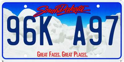 SD license plate 96KA97