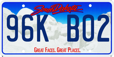 SD license plate 96KB02