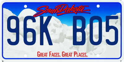SD license plate 96KB05