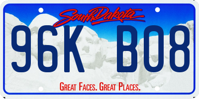 SD license plate 96KB08